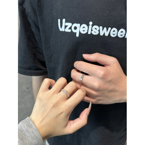 明星張淩赫同款男女情侶對戒925銀肖邦小冰塊玫瑰金訂婚戒指禮物 明星張淩赫同款男女情侶對戒925銀肖邦小冰塊玫瑰金訂婚戒指禮物