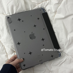 韓國ins小衆個性黑色星星iPad蘋果10代M310.9寸保護套A16平板pro11寸2025全包邊air7/6/5帶筆槽軟殼防摔