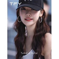 甯藝卓同款素圈耳環女2026新款爆款高級感大圈圓圈大耳圈誇張圈圈