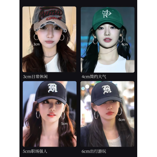 甯藝卓同款素圈耳環女2026新款爆款高級感大圈圓圈大耳圈誇張圈圈