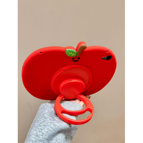 哇 jellycat紅蘋果～打開是支架ipad耶！！適用蘋果iPadPro保護套新款iPadAir6/7軟矽膠平板11寸5/6代mini6女