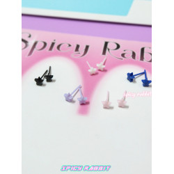 S-Rabbit 生物瓷星星耳釘/養耳洞防過敏簡約可愛百搭陶瓷彩色耳飾