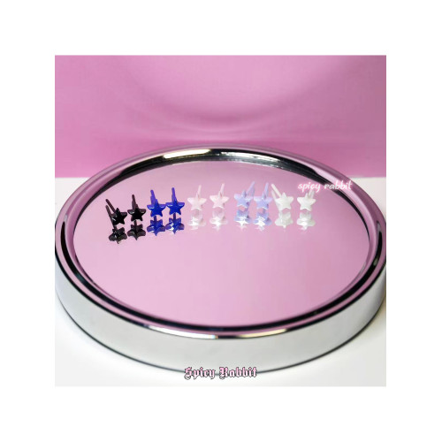 S-Rabbit 生物瓷星星耳釘/養耳洞防過敏簡約可愛百搭陶瓷彩色耳飾