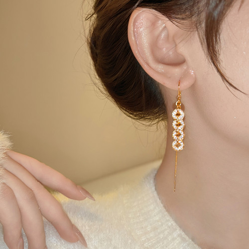 金色錢幣流蘇耳線耳環女2026新款爆款高級感耳飾獨特漂亮小衆耳釘