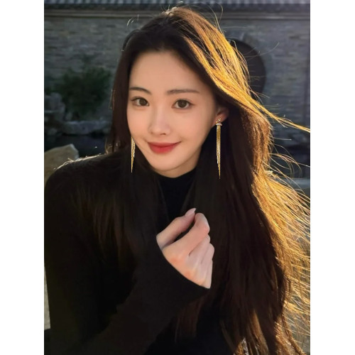 金色流蘇長款耳環2026新款爆款女人味輕奢高級感耳墜氣質精緻耳飾 金色流蘇長款耳環2026新款爆款女人味輕奢高級感耳墜氣質精緻耳飾