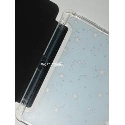 韓系ins風小衆設計簡約高級感氣質鏤空星星2025ipad12.9平板保護套帶筆槽支架11寸air6/10.2寸軟殼三折頁皮質