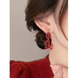 馬上有錢本命年小馬無耳洞耳夾耳環2026新款爆款高級感耳釘耳飾女