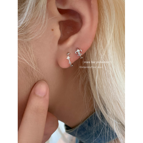不對稱星星耳環女小衆設計高級感耳圈925純銀針耳骨環耳釘耳飾男