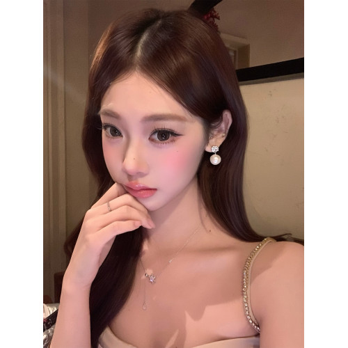 千金修鍊記 閃鋯珍珠耳釘女輕奢高級感氣質名媛耳環獨特氣質耳飾