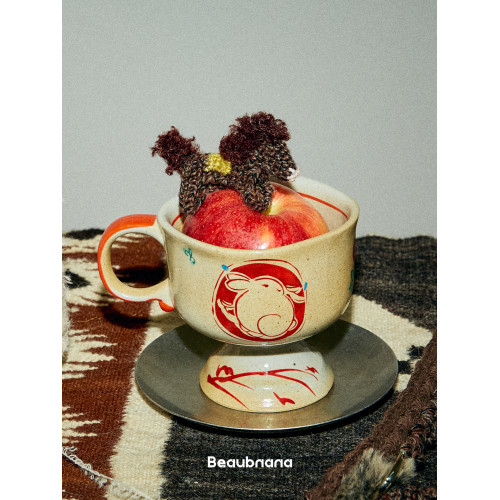 入會享8-9折 小黃香蕉手鉤馬戒指女新年限定款毛線針織指環套獨特