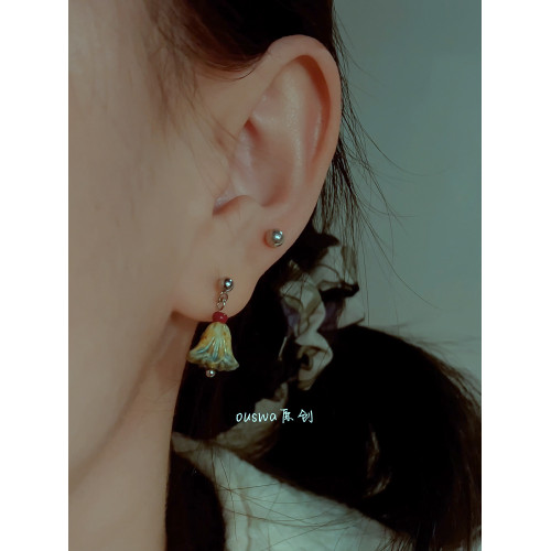 ouswa原創【巖中花】獨特女孩的復古vintag小衆極簡ins耳骨夾耳釘 ouswa原創【巖中花】獨特女孩的復古vintag小衆極簡ins耳骨夾耳釘