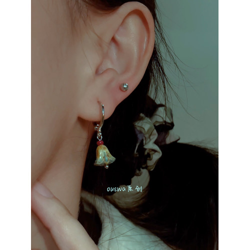 ouswa原創【巖中花】獨特女孩的復古vintag小衆極簡ins耳骨夾耳釘 ouswa原創【巖中花】獨特女孩的復古vintag小衆極簡ins耳骨夾耳釘