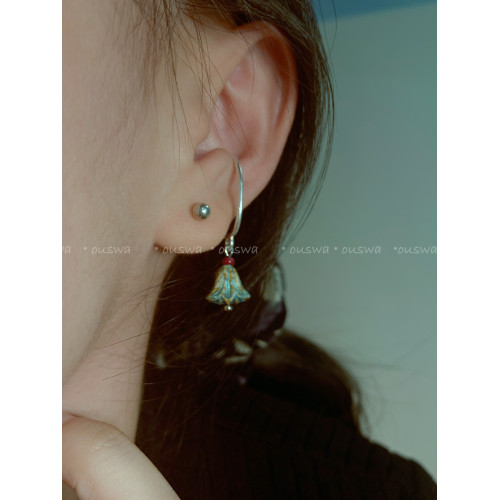 ouswa原創【巖中花】獨特女孩的復古vintag小衆極簡ins耳骨夾耳釘 ouswa原創【巖中花】獨特女孩的復古vintag小衆極簡ins耳骨夾耳釘