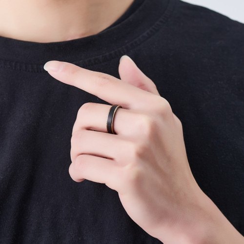 黑色鎢金戒男士復古小衆個性冷淡風高級感男生簡單身食指鎢鋼時尚