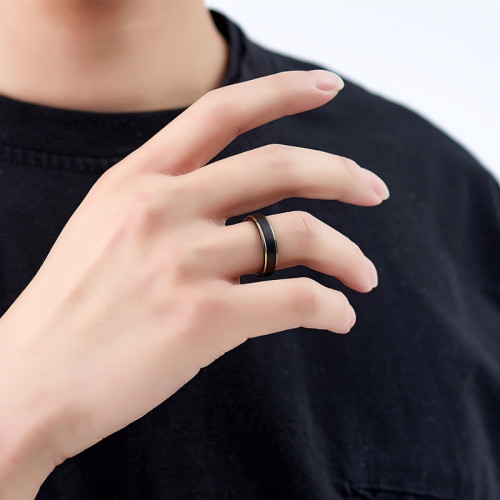 黑色鎢金戒男士復古小衆個性冷淡風高級感男生簡單身食指鎢鋼時尚
