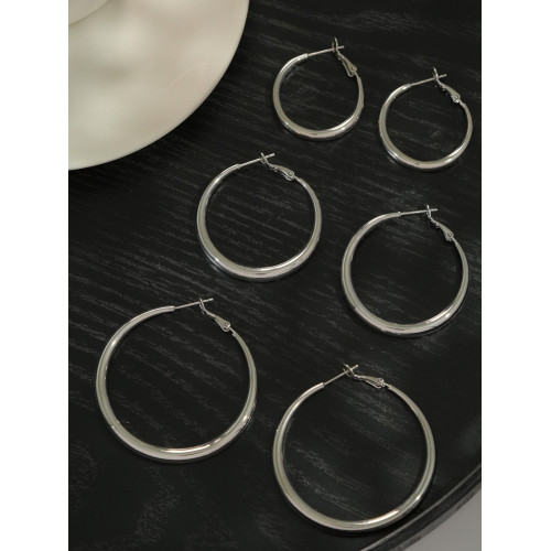 因缺斯汀s925銀針極簡耳圈無耳洞蚊香盤耳夾氣質質感金銀兩色耳環