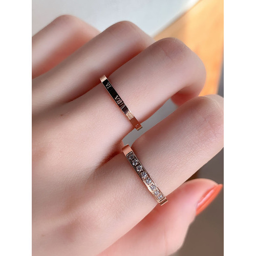 （2件套）不掉色鈦鋼戒指女ins日系輕奢小衆設計精緻食指戒高級感