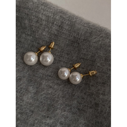 DOUDOUSTORE冷白清冷珍珠耳釘復古百搭fever博主同款日常