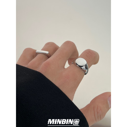 戒指男女冷淡風小衆ins潮牌尾戒酷簡約光面素圈鈦鋼指環情侶對戒