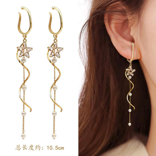 耳掛女無耳洞超仙流蘇耳墜新款潮氣質免打孔耳環無痛耳夾長款耳飾