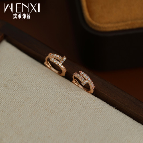 輕奢小衆玫瑰金氣質耳環2026新款爆款獨特耳釦耳圈耳釘高級耳飾女