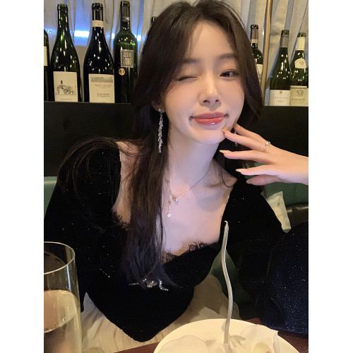 韓系閃鋯麥穗流蘇耳釘女輕奢高級感小衆設計耳環個性辣妹氣質耳飾