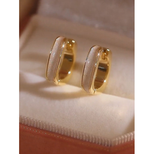 滴釉幾何耳釦輕奢高級感耳環小衆簡約設計耳釘2025新款方形耳飾女