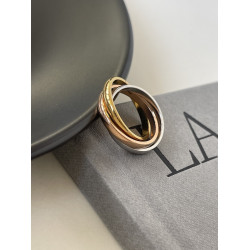 MAGICBOXACC極簡經典三環三色鈦鋼戒指不掉色百搭戒指指環素圈女