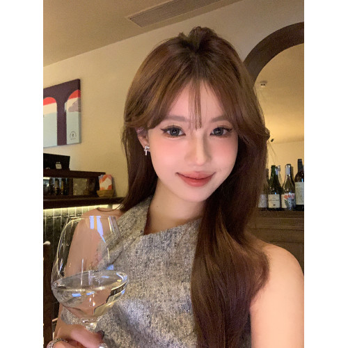 【蜜桃茶】靈感設計 精緻閃鑽耳環女秋冬高級感小衆獨特氣質耳飾