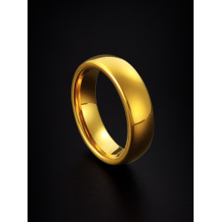 18K鎢金男士戒指高級感潮人時尚素圈食指環尾戒烏金首飾品不掉色