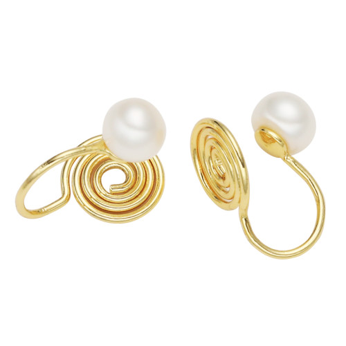 天然迷你小珍珠耳夾無耳洞女耳釘高級感小巧精緻耳環耳飾輕奢新款