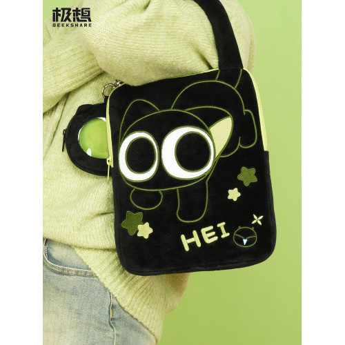 極想羅小黑聯名款ipad保護包防摔毛絨收納包11寸14寸平板包手提包