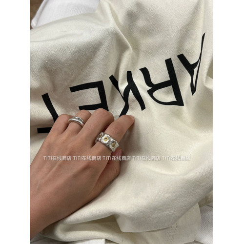 GD同款布*拉提高質感小雛菊鑲鑽高級感精緻輕奢時尚開口高級戒指