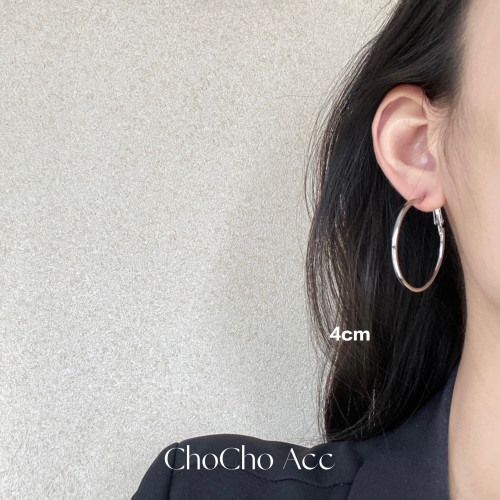 chocho/簡約圓圈大耳環極簡氣質金屬耳圈通勤高級感小衆個性耳飾