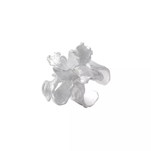 【NEKONEKO】白鳶尾戒指小衆設計清冷風 【NEKONEKO】白鳶尾戒指小衆設計清冷風