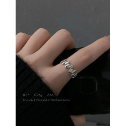 冷淡風小衆設計不規則金屬戒指女時尚個性百搭食指戒氣質開口指環