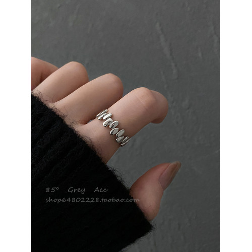 冷淡風小衆設計不規則金屬戒指女時尚個性百搭食指戒氣質開口指環 冷淡風小衆設計不規則金屬戒指女時尚個性百搭食指戒氣質開口指環