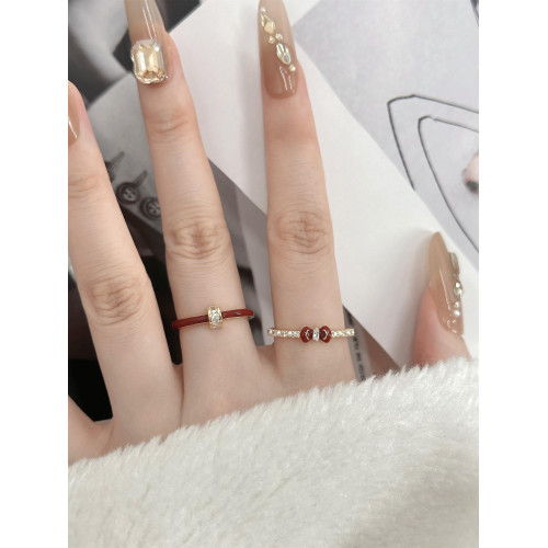 因缺斯汀【優雅限定】安可拉紅蝴蝶結戒指顯白氣質小衆高級 因缺斯汀【優雅限定】安可拉紅蝴蝶結戒指顯白氣質小衆高級