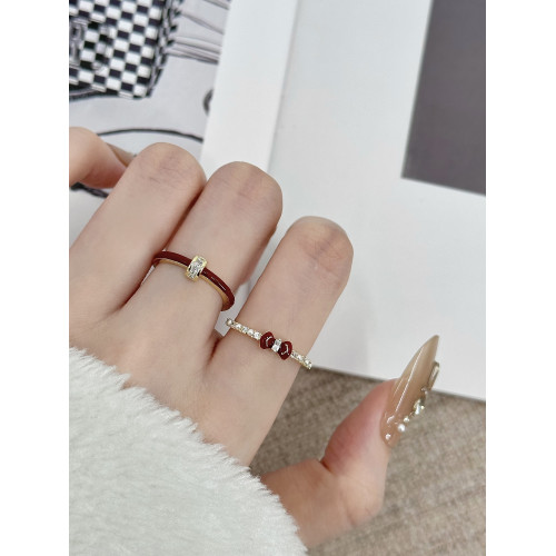 因缺斯汀【優雅限定】安可拉紅蝴蝶結戒指顯白氣質小衆高級 因缺斯汀【優雅限定】安可拉紅蝴蝶結戒指顯白氣質小衆高級