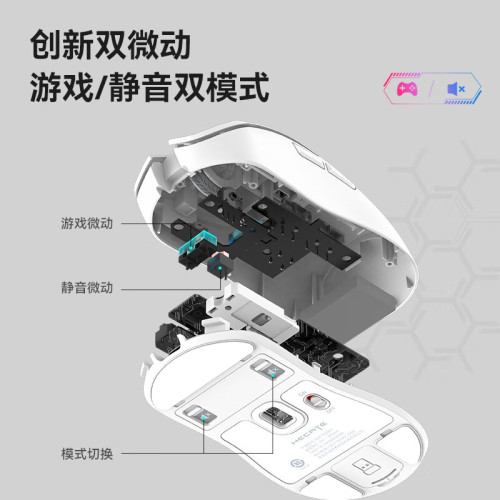 HECATE 漫步者 G3Mpro無線有線藍牙三模電競遊戯滑鼠雙微動輕量化