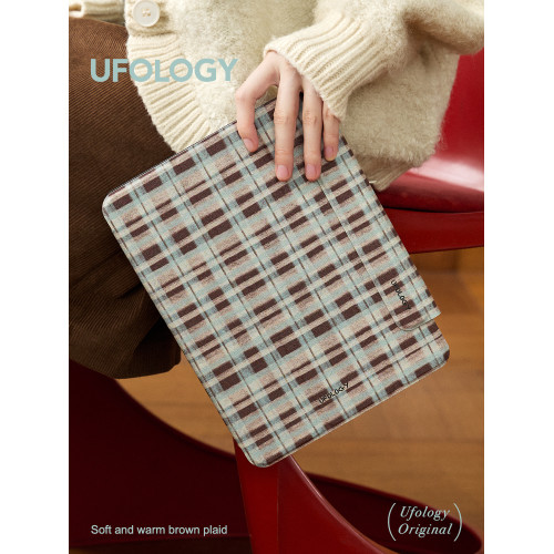 Ufology原創適用ipad10保護殼pro11寸平板mini6保護套air4/5/6磁吸全包air3筆槽13寸蘋果7/8/9/10代格紋蘋果
