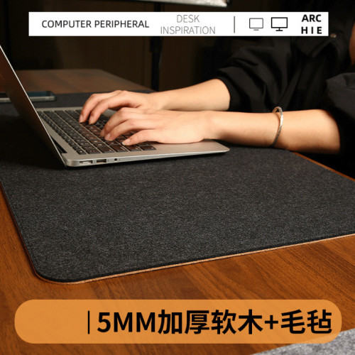 軟木毛氈滑鼠墊5MM加大加厚超大辦公桌墊電腦桌墊書桌寫字墊男女