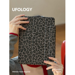 Ufology原創適用ipadair6保護殼pro2024平板mini6保護套air4/5磁吸全包air3筆槽11寸13寸蘋果7/8/9/10代豹紋