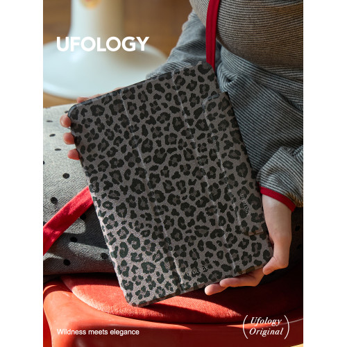 Ufology原創適用ipadair6保護殼pro2024平板mini6保護套air4/5磁吸全包air3筆槽11寸13寸蘋果7/8/9/10代豹紋