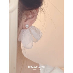 法式仙氣花朵耳環女2026新款高級感誇張度假耳飾甜美氣質一飾兩戴