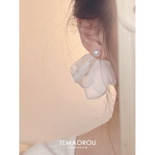 法式仙氣花朵耳環女2026新款高級感誇張度假耳飾甜美氣質一飾兩戴