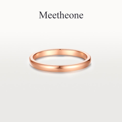 經典光面戒指細版18k玫瑰金小尾指尾戒小衆設計關節新款爆款男女