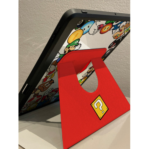 超創意【360旋轉】適用ipad11a16平板保護套pro11筆槽2021款10.2寸卡通馬裡奧10代10.9亞克力air45三折mini67