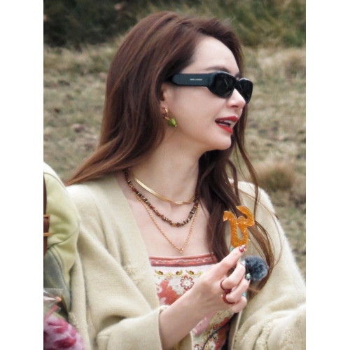 DD慼薇秦嵐同款戒指新年聖誕紅氛圍感安可拉紅愛心琺瑯曡戴尾指環