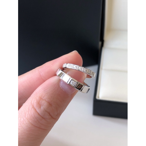 925銀小冰塊戒指男女18k玫瑰金排鑽素圈肖邦幾何方塊情侶結婚對戒